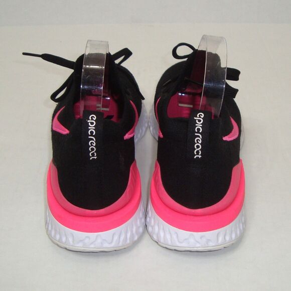 NIKE Epic React Flyknit 2 Black Pink Blast White Men\'s Size 9 [BQ8928-013]